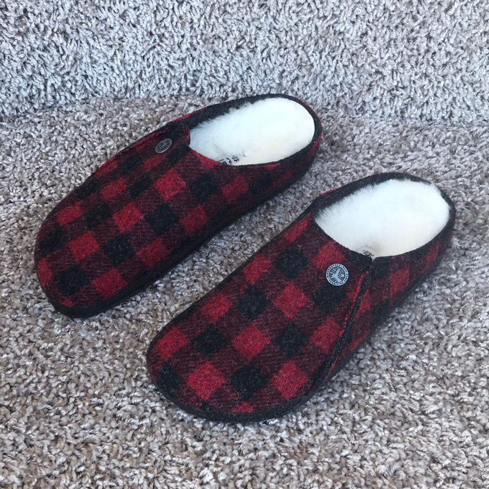 Birkenstock Kids Zermatt Shearling Wool Felt Slippers size 3 - euro size 34